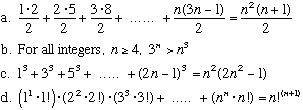 four induction problems