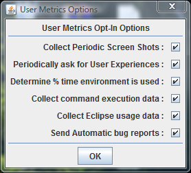 User Metrics Option
